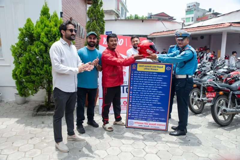 Yango InnoHub riders at a field campaign in Kathmandu