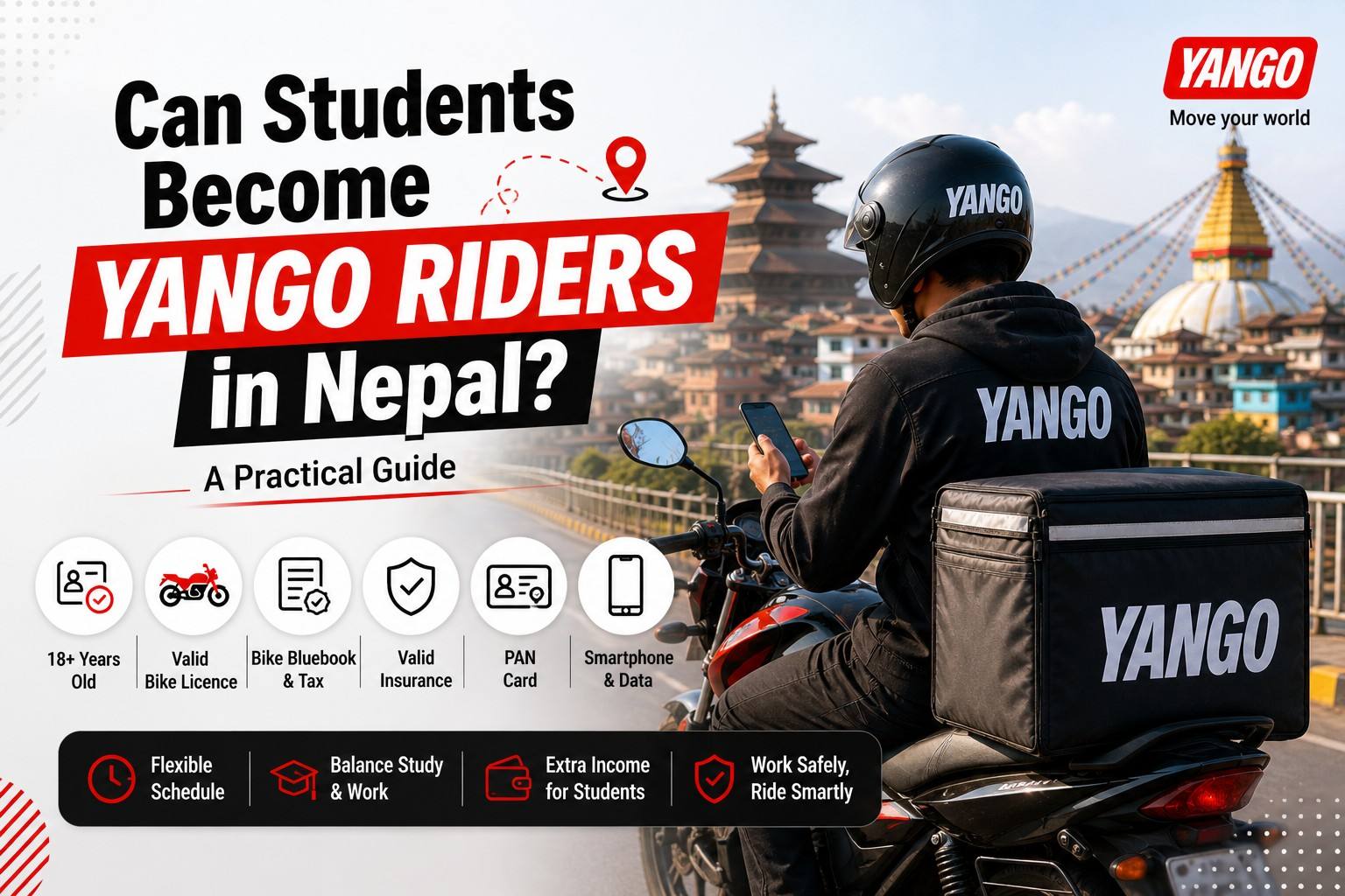 can student become yango rider in nepal