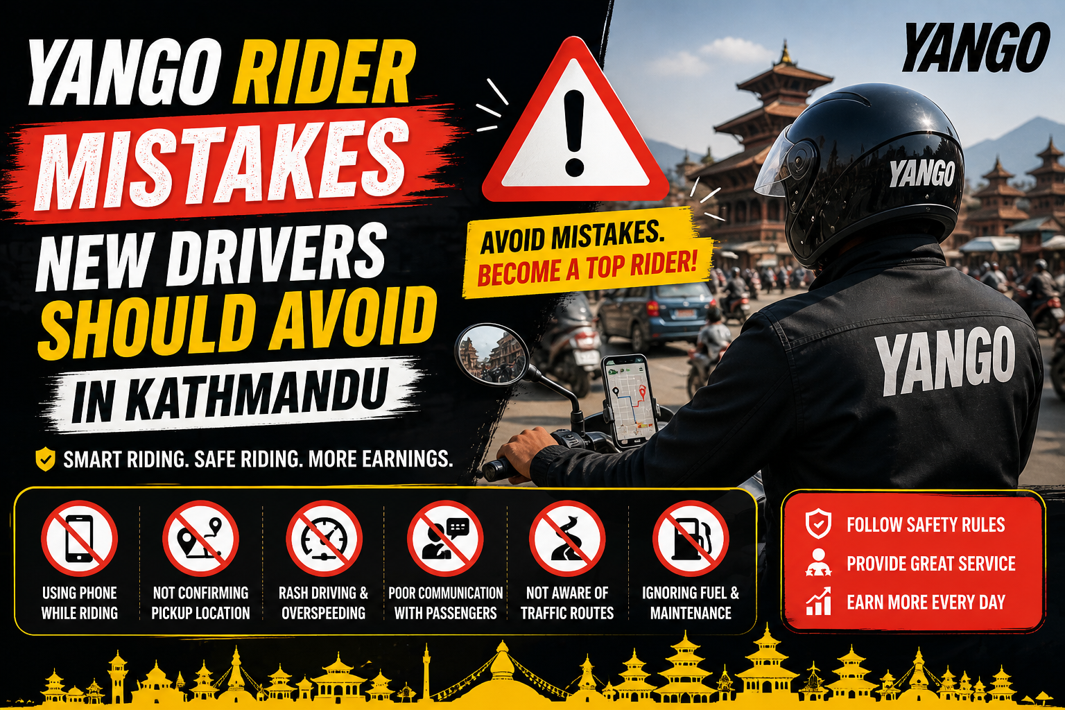 yango rider mistake in kathmandu
