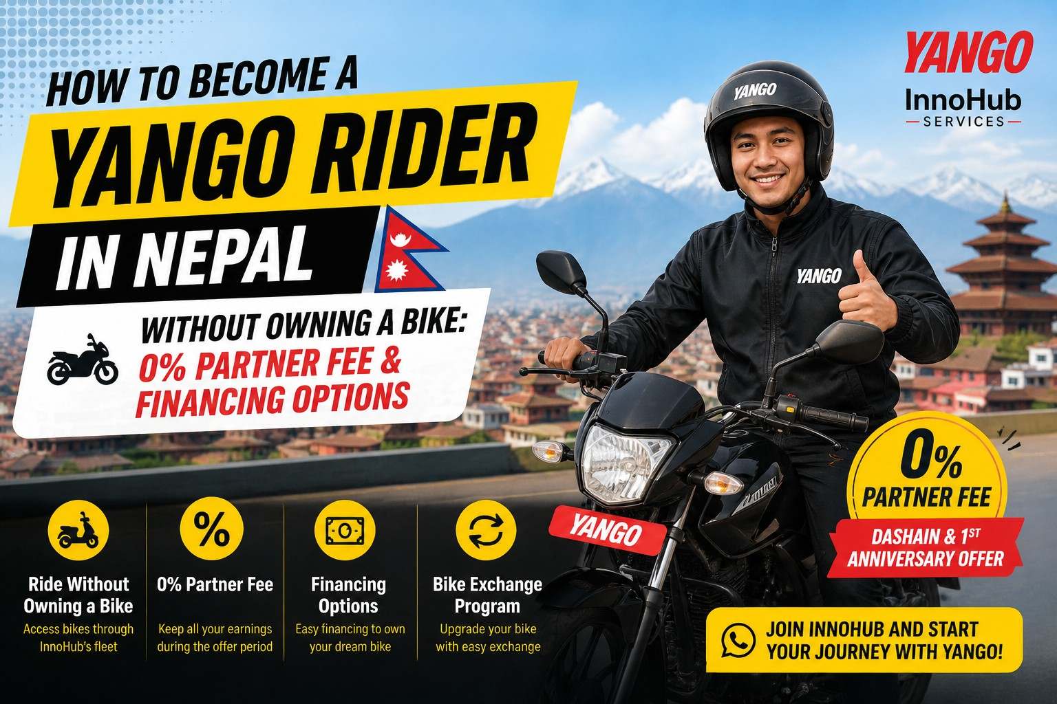 yango rider in nepal