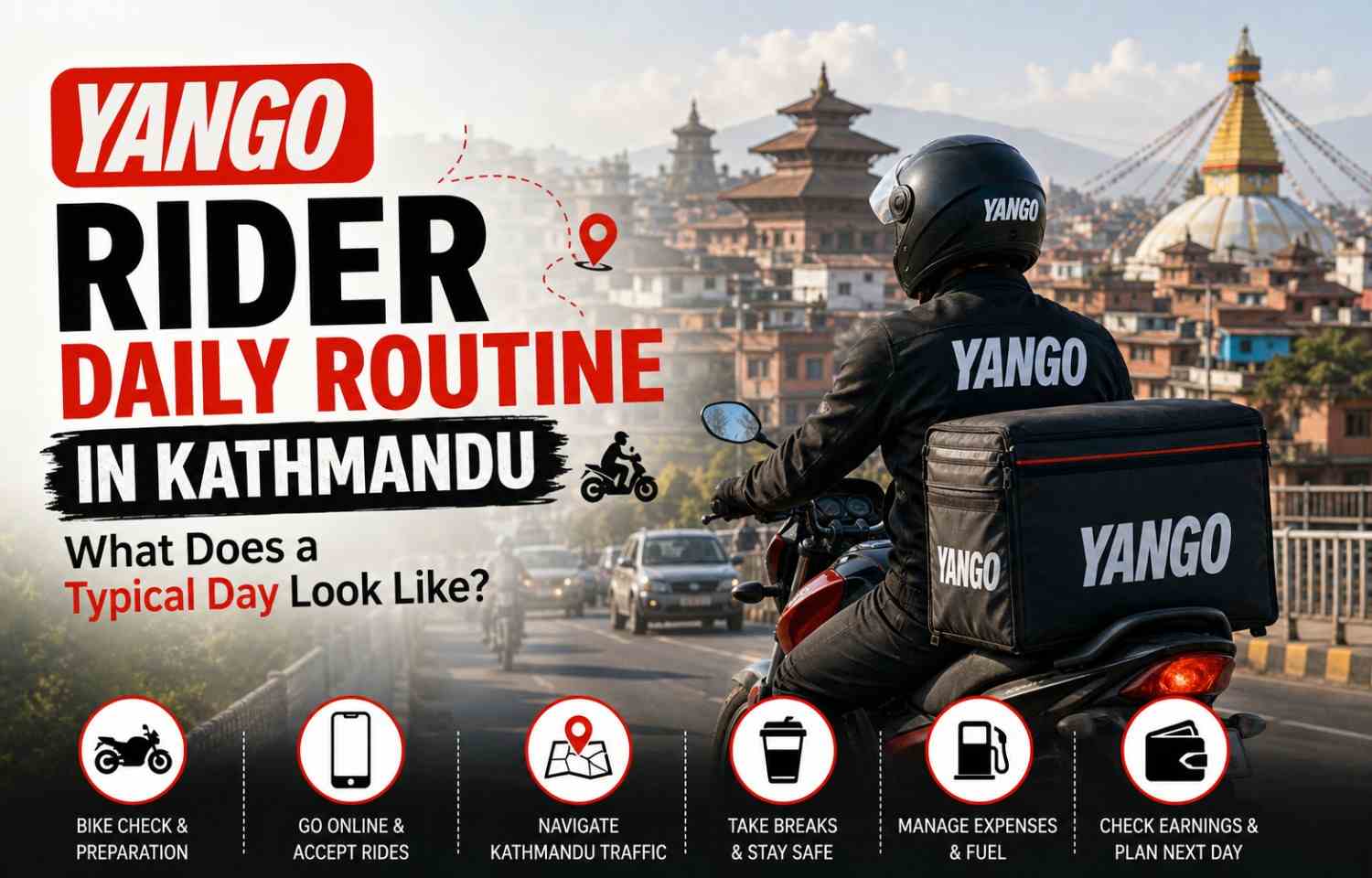 yango rider daily routine in kathmandu